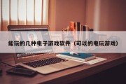能玩的几种电子游戏软件（可以的电玩游戏）