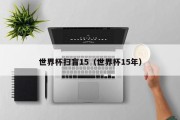 世界杯扫盲15（世界杯15年）